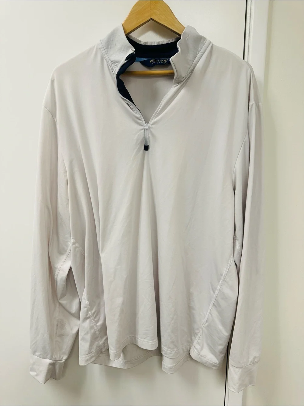 Polo by Ralph Lauren Light Grey Quarter-Zip Long Sleeve Pullover